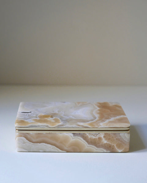 Scatola di onice crema