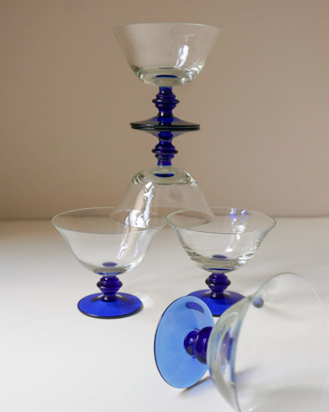 Set di coppe da gelato in vetro di Murano