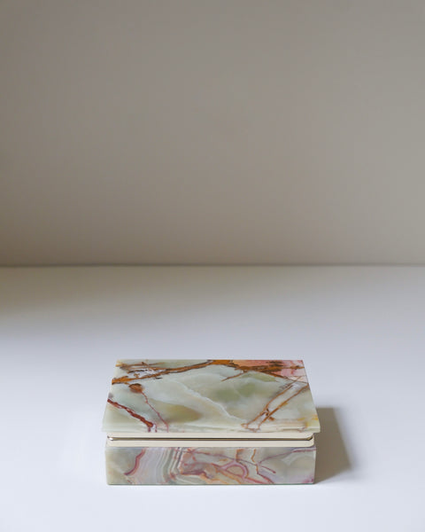 Scatola di onice verde