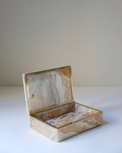 Scatola di onice crema