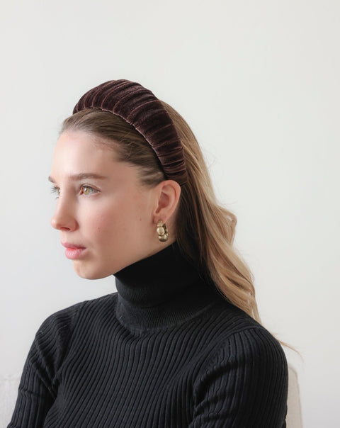 Large Hair Croissant Velvet Chocolate