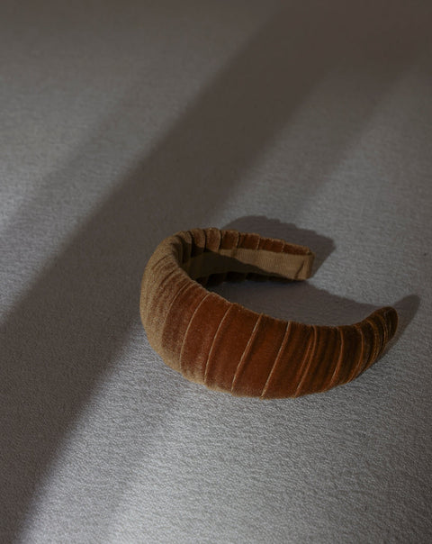 Large Hair Croissant Velvet Noisette