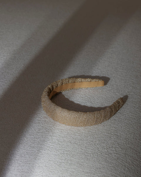 Slim Hair Croissant Lurex Champagne