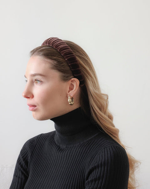 Slim Hair Croissant Velvet Chocolate